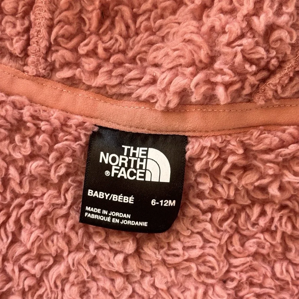 The North Face Baby Campshire Bear Hoodie Jacket Pink Moss 6-12 Months Ears